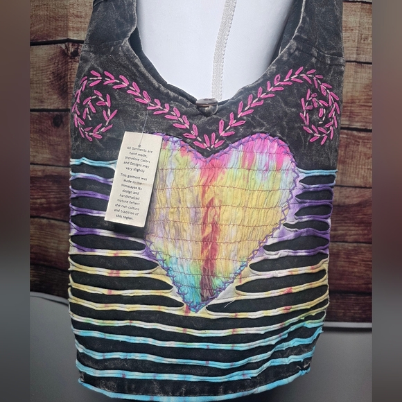 Bohemian Multicolored Women's Shoulder Bag - Picture 4 of 8